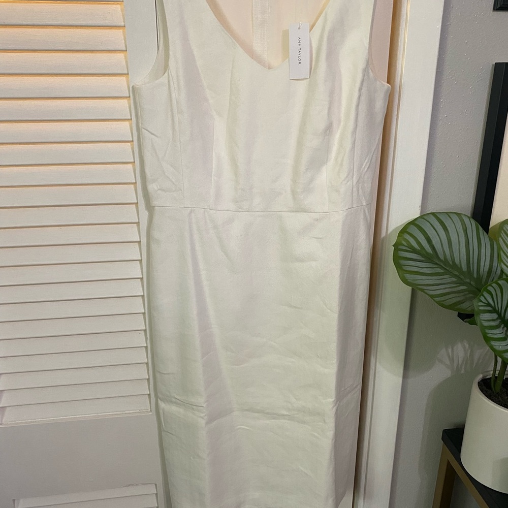 Ann Taylor Winter White Sheath Dress